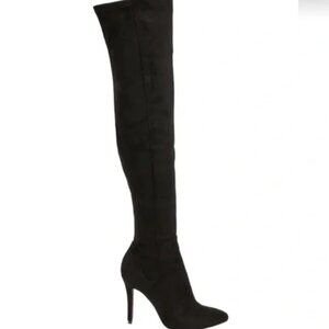 CHARLES by CHARLES DAVID Penalty Black Stretch Over The Knee Boots